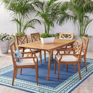 Martha stewart 7 piece outdoor dining online set teak